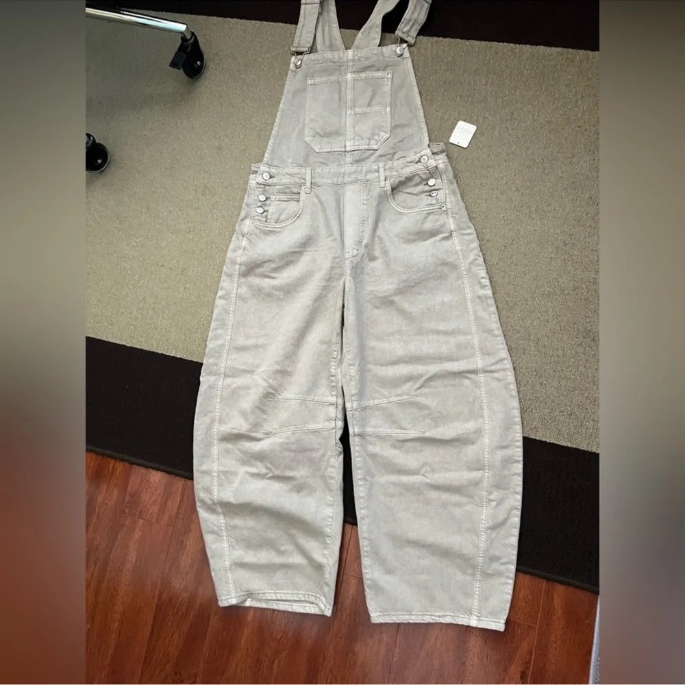 Free People We The Free Good Luck Barrel Overalls - Picture 2 of 3